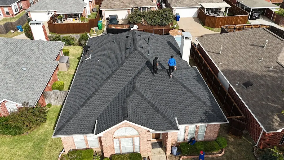 Slate & Tile Roof Repair work in progress on a Moses Lake property